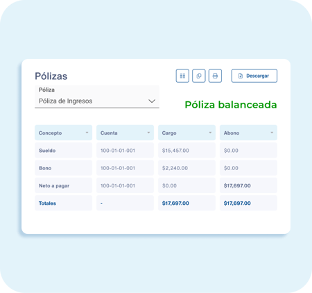 Pólizas contables