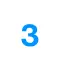 Número 3 - blanco